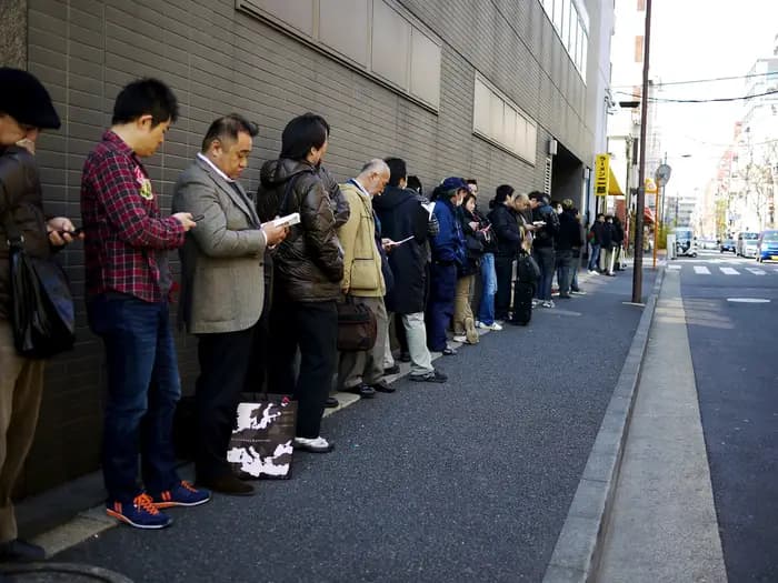 People waiting in line